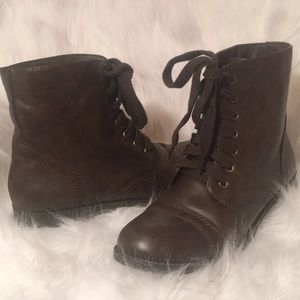 Dark Brown Combat Boots
